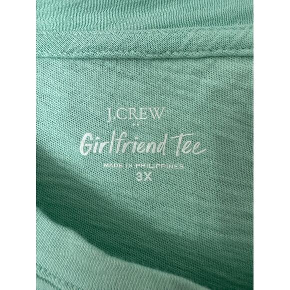 J.‎ Crew Girlfriend Tee Long Sleeve Textured Cotton Plus Size 3X - Picture 3 of 5